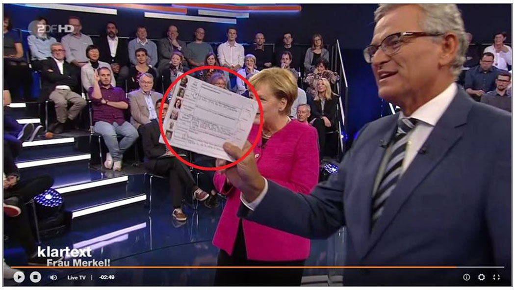 ZDF: Klartext, Frau Merkel