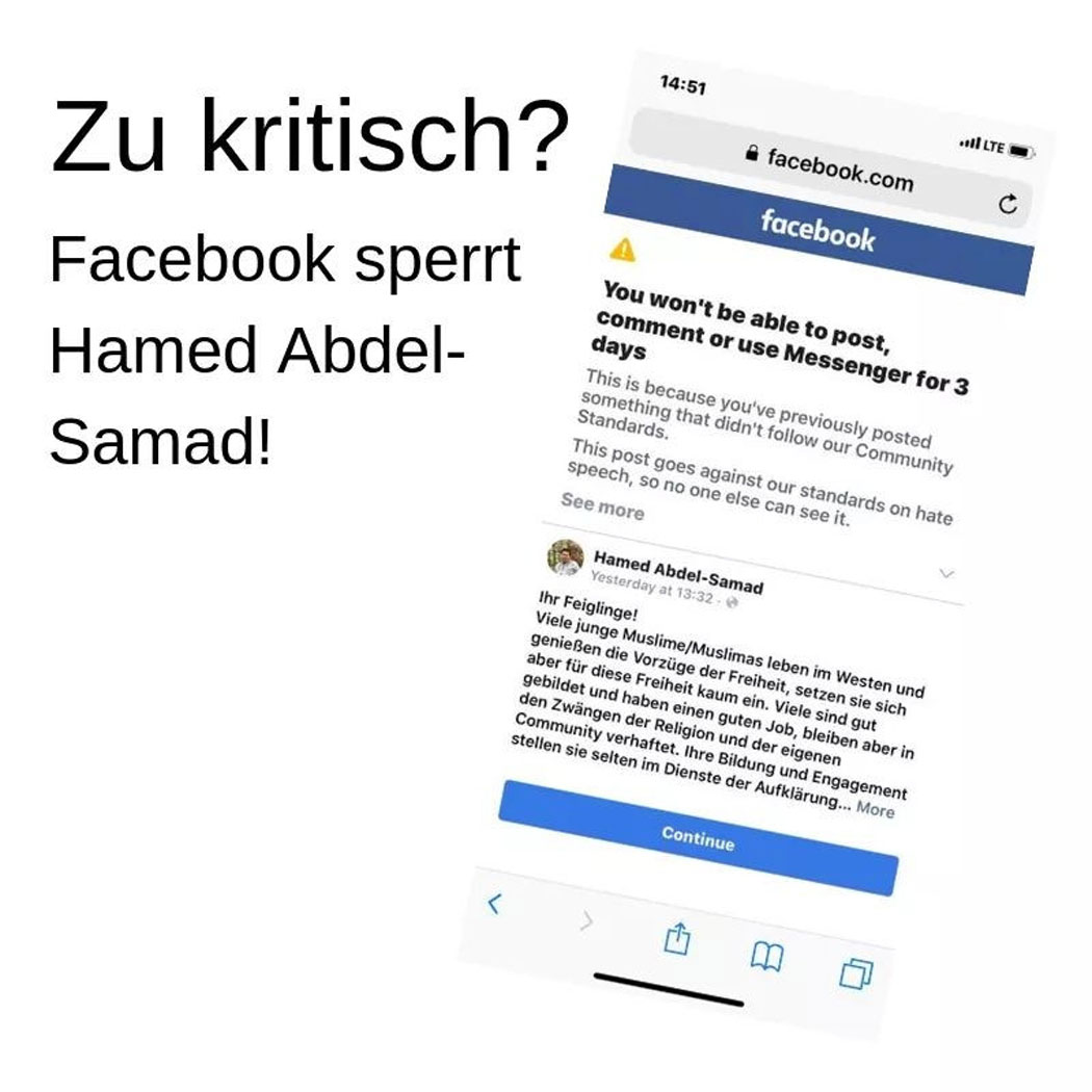 Zu kritisch? - Farcebook sperrt Hamed Abdel-Samad!