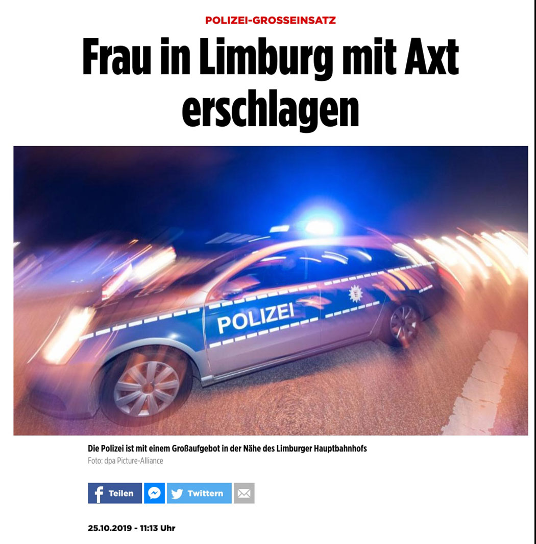 Frau in Limburg mit Axt erschlagen