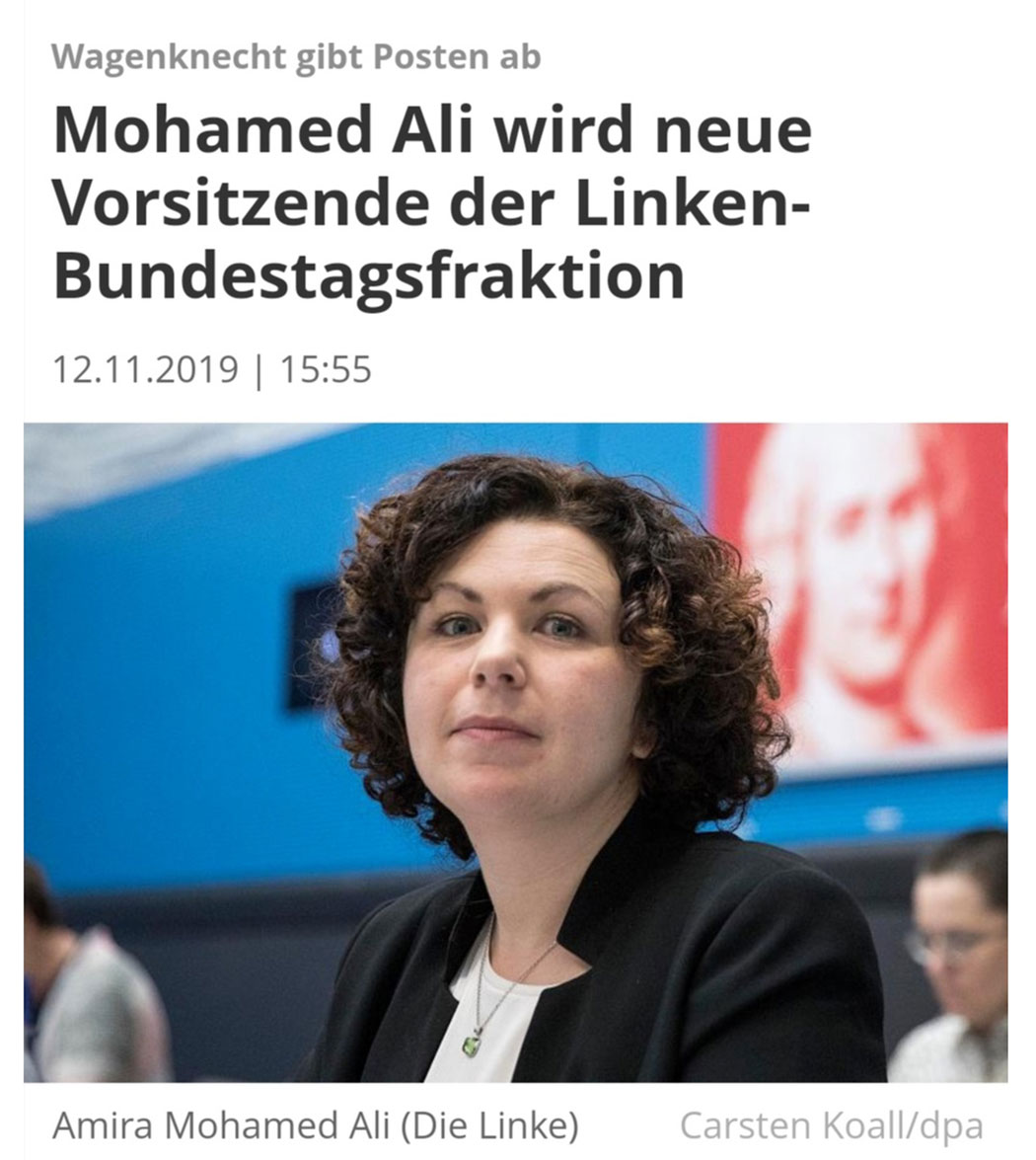 Mohamed Ali wird neue Vorsitzende der Linken-Bundestagsfraktion