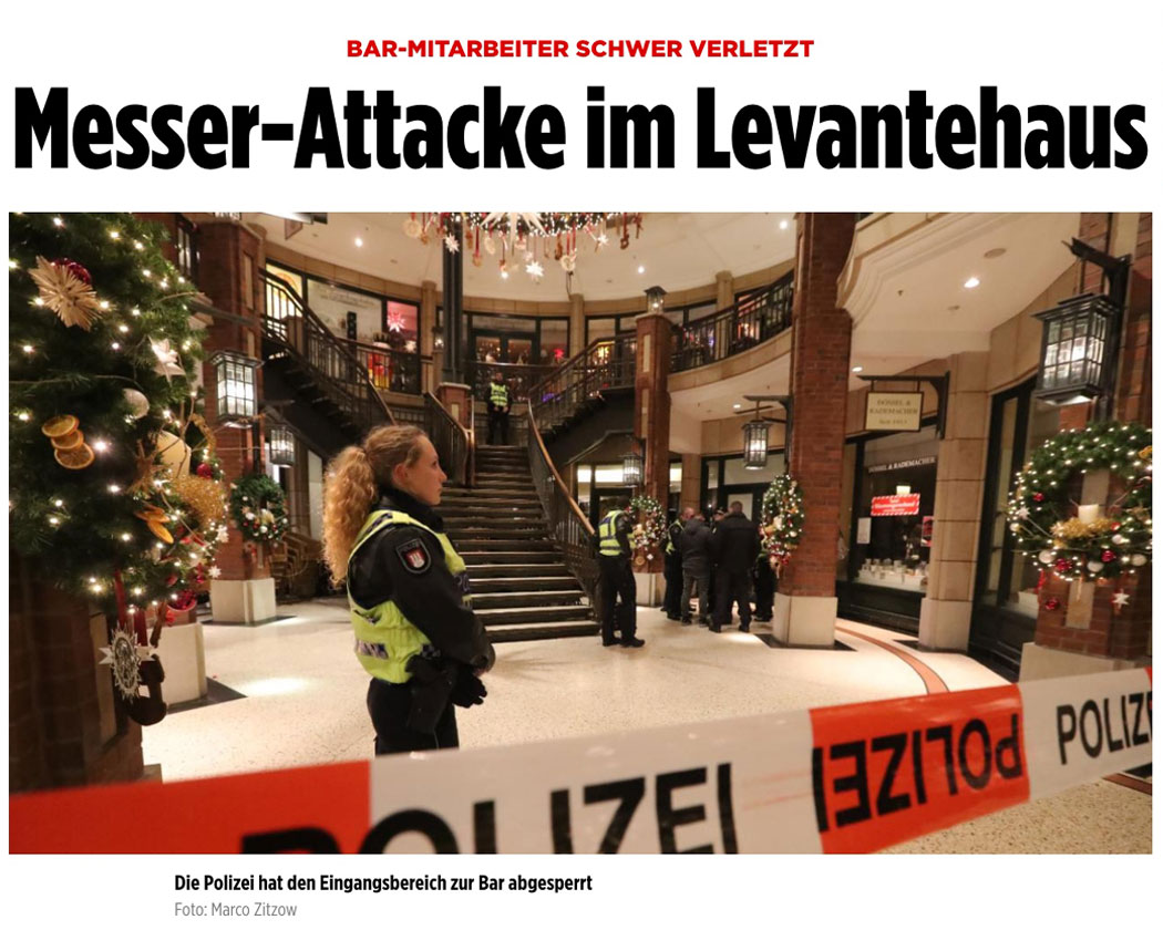 Messer-Attacke im Levantehaus