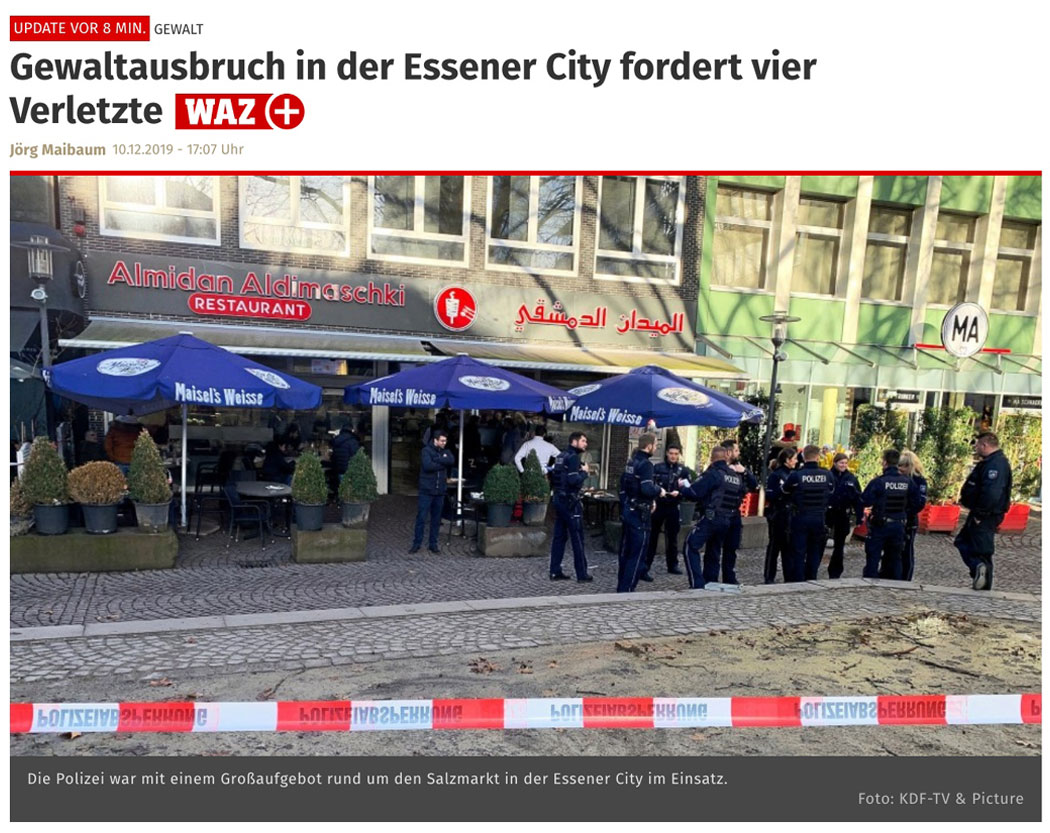 Essen: Massenschlägerei mitten in der Innenstadt