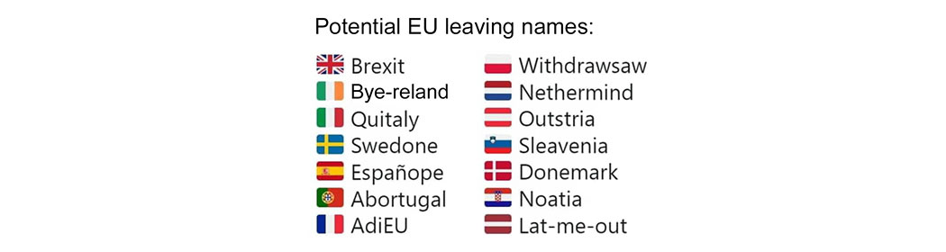 The Internet Made A List Of Potential EU Leaving Names And It’s Awesome