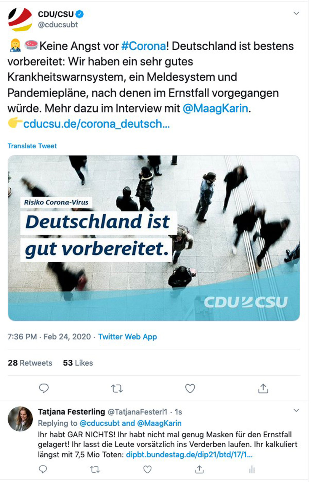 Die CDU/CSU verhöhnt und verspottet die Deutschen!